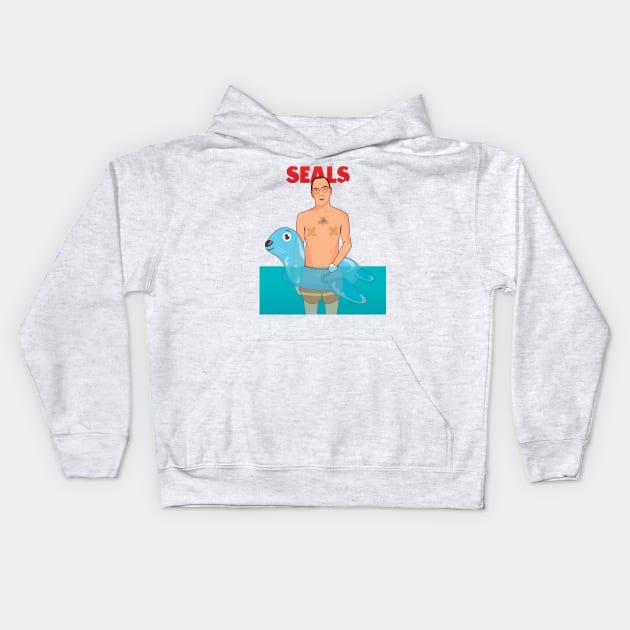 Busters Public Pool Kids Hoodie by marketteur